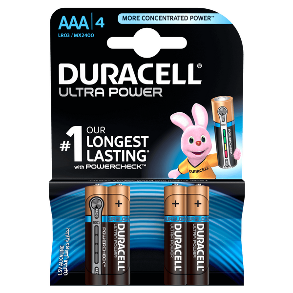 ΜΠΑΤΑΡΙΕΣ AAA DURACELL ULTRA 4TEM