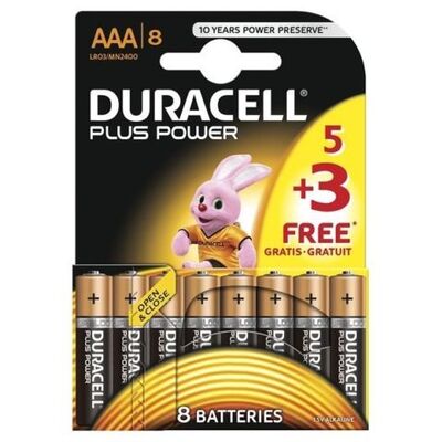ΜΠΑΤΑΡΙΕΣ AAA DURACELL 8TEM PLUS POWER MULTIPACK